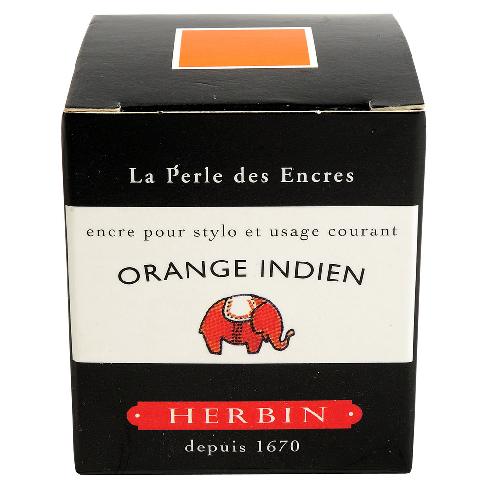 Флакон с чернилами Herbin Orange indien (оранжевый) 30 мл, артикул 13057T. Фото 3
