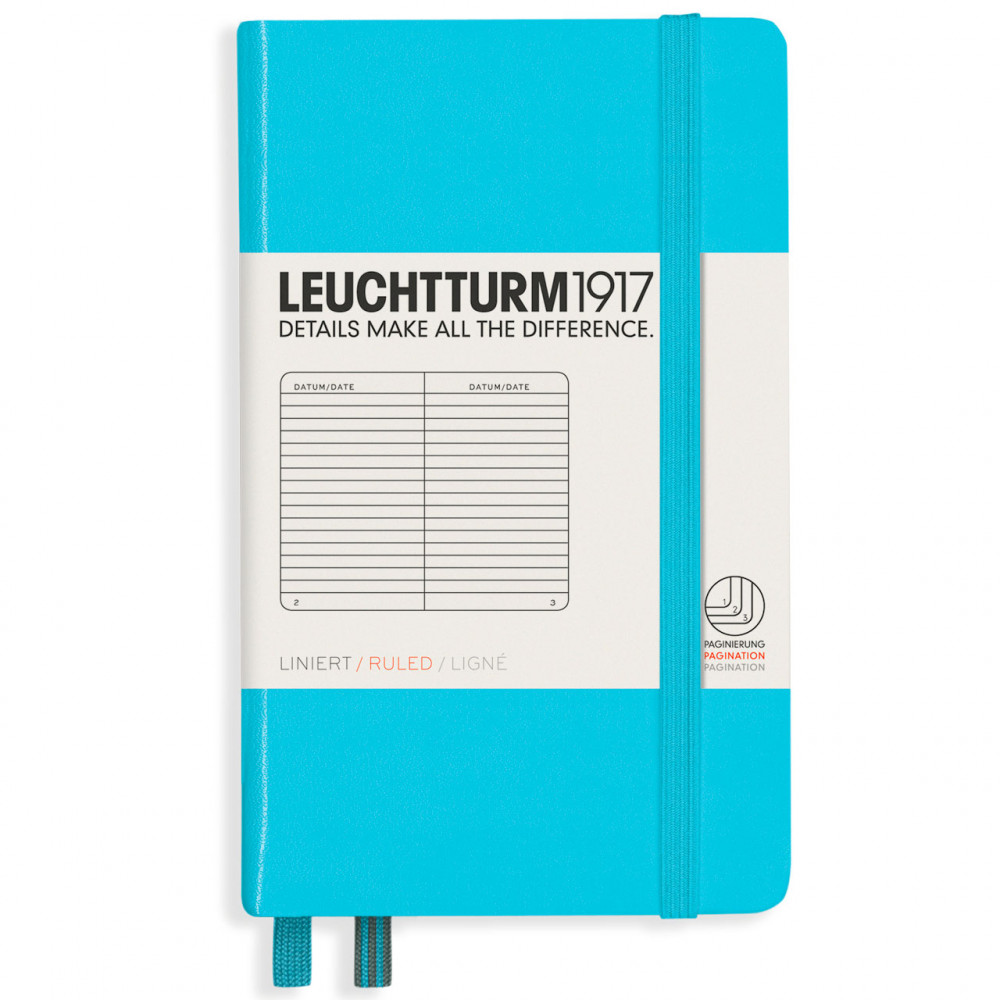 Записная книжка Leuchtturm Pocket A6 Ice Blue твердая обложка 187 стр, артикул 357477. Фото 9