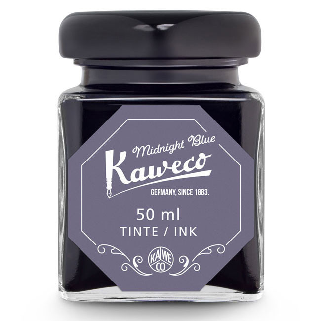 Флакон с чернилами для перьевой ручки Kaweco Midnight Blue 50 мл, артикул 10002192. Фото 1