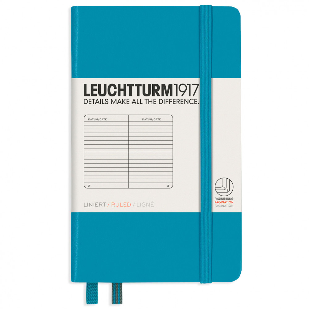 Записная книжка Leuchtturm Pocket A6 Nordic Blue твердая обложка 187 стр, артикул 354581. Фото 9