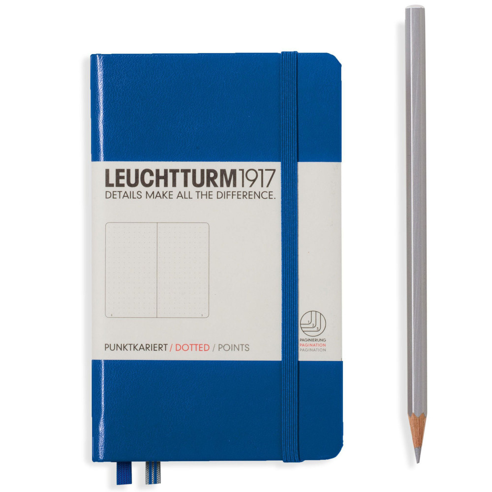 Записная книжка Leuchtturm Pocket A6 Royal Blue твердая обложка 187 стр, артикул 344753. Фото 2