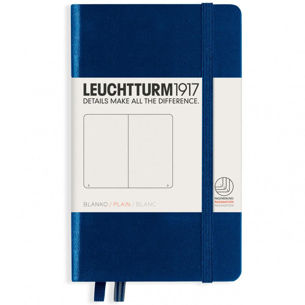 Записная книжка Leuchtturm Pocket A6 Navy твердая обложка 187 стр, артикул 342921. Фото 8
