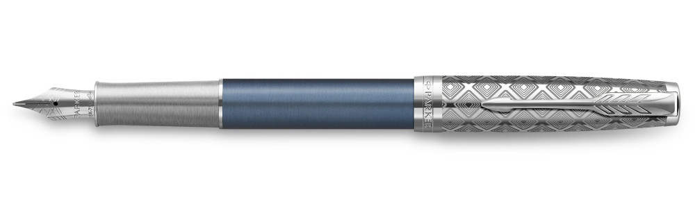 Перьевая ручка Parker Sonnet Premium Metal & Blue Lacquer CT, артикул 2119743. Фото 1