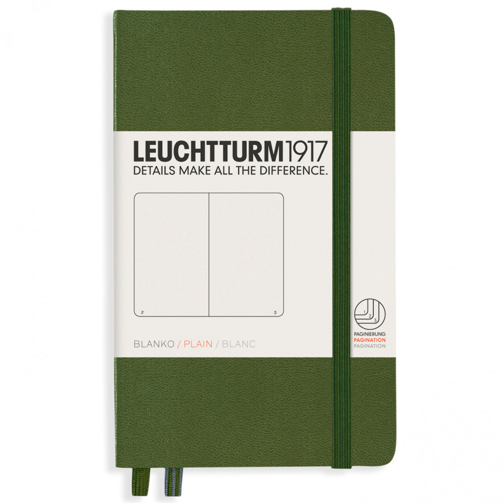 Записная книжка Leuchtturm Pocket A6 Army твердая обложка 187 стр, артикул 348099. Фото 8