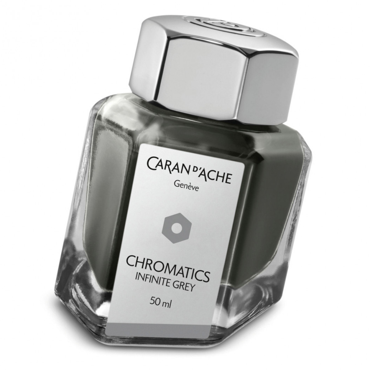 Флакон с чернилами Caran d'Ache Chromatics Infinite Grey серый 50 мл, 8011.005 Флакон с чернилами Caran d'Ache Chromatics Infinite Grey серый 50 мл, артикул 8011.005. Фото 1