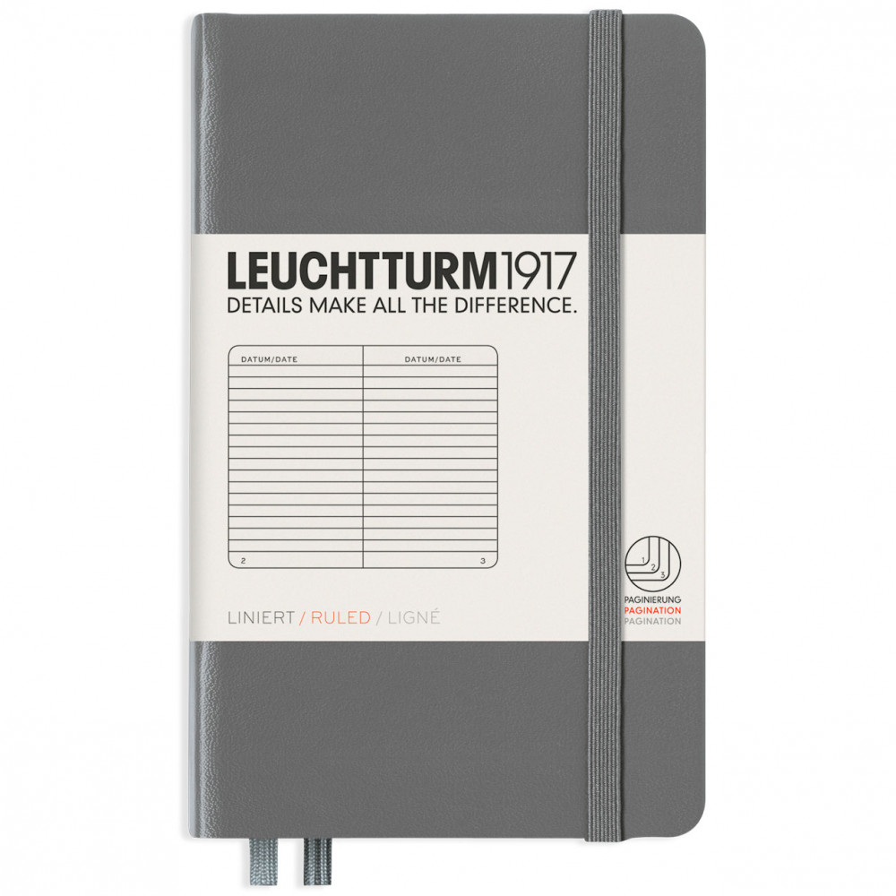 Записная книжка Leuchtturm Pocket A6 Anthracite твердая обложка 187 стр, артикул 344778. Фото 9