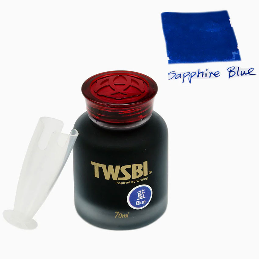 Флакон с чернилами для перьевой ручки TWSBI Sapphire Blue 70 мл, артикул M2531170. Фото 2
