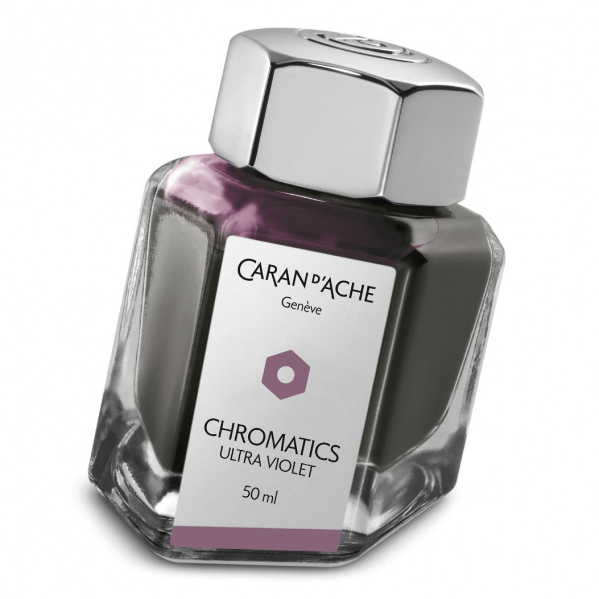 Флакон с чернилами Caran d'Ache Chromatics Ultraviolet фиолетовый 50 мл, артикул 8011.099. Фото 1