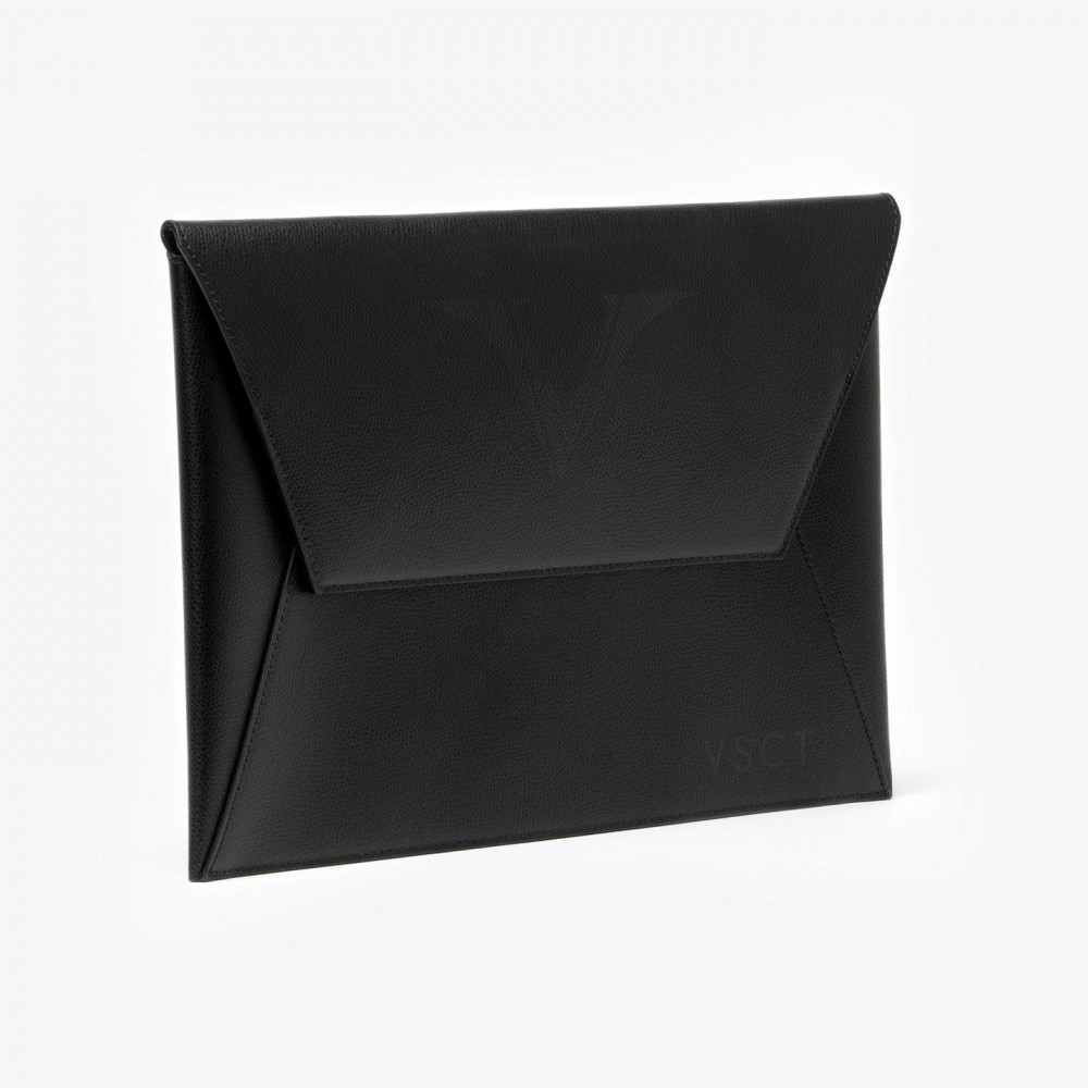 Кожаная папка-конверт А4 Visconti VSCT черная, артикул KL02-01. Фото 3