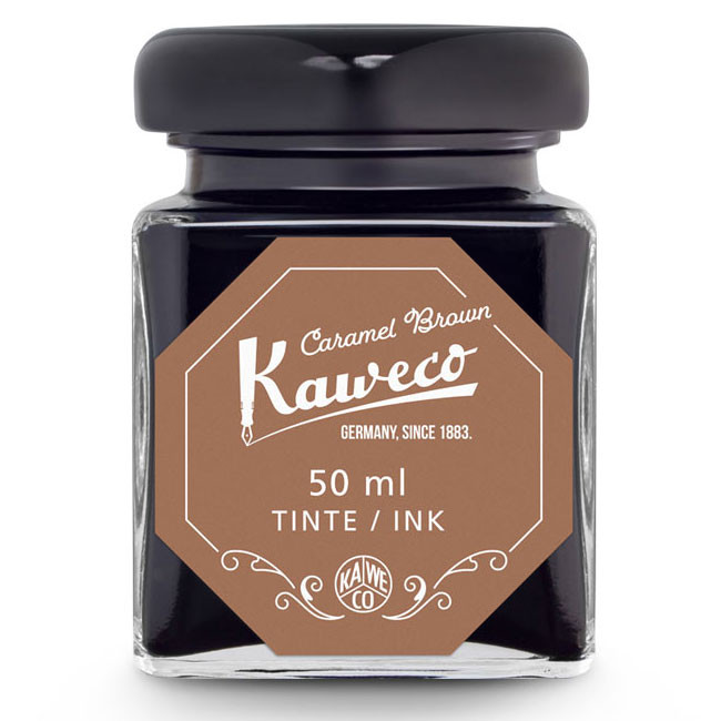 Флакон с чернилами для перьевой ручки Kaweco Caramel Brown 50 мл, 10002190 Флакон с чернилами для перьевой ручки Kaweco Caramel Brown 50 мл, артикул 10002190. Фото 1
