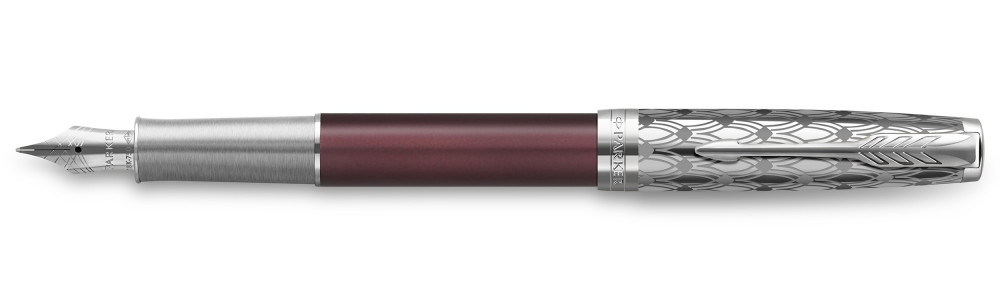 Перьевая ручка Parker Sonnet Premium Metal & Red Lacquer CT, артикул 2119650. Фото 1