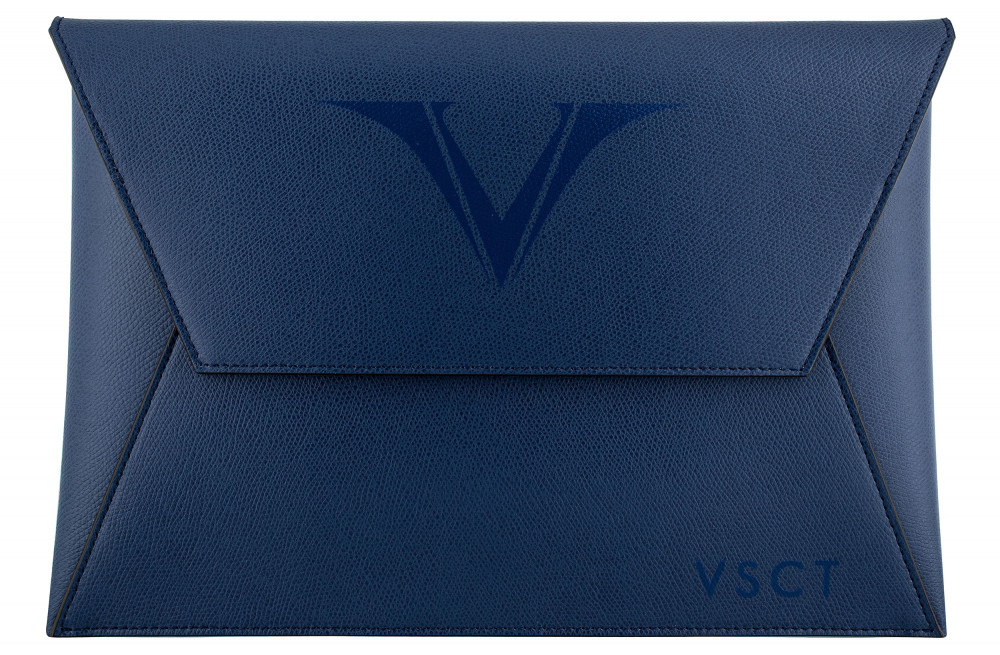 Кожаная папка-конверт А4 Visconti VSCT синяя, артикул KL02-02. Фото 1