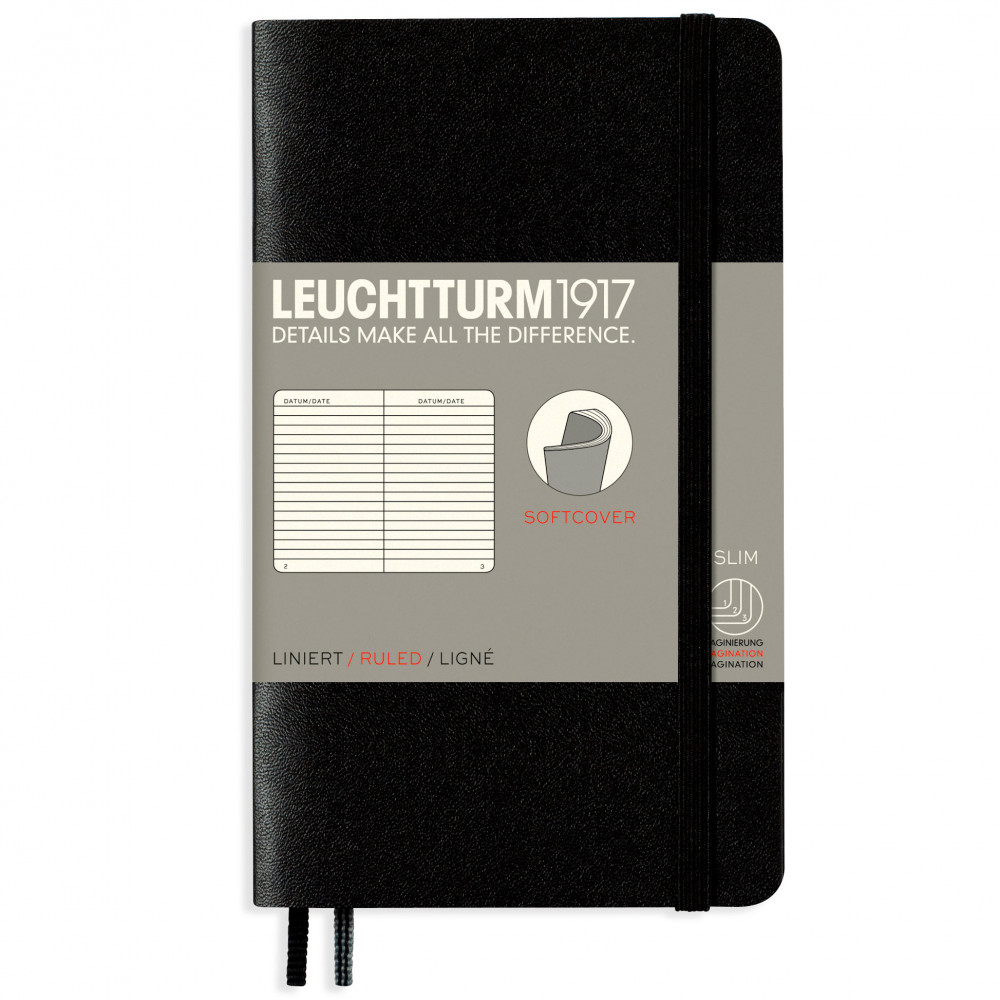 Записная книжка Leuchtturm Pocket A6 Black мягкая обложка 123 стр, артикул 311346. Фото 9