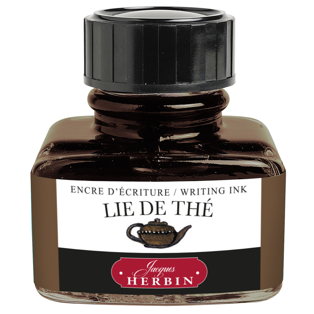 Флакон с чернилами Herbin Lie de the (темно-коричневый) 30 мл, артикул 13044T. Фото 4