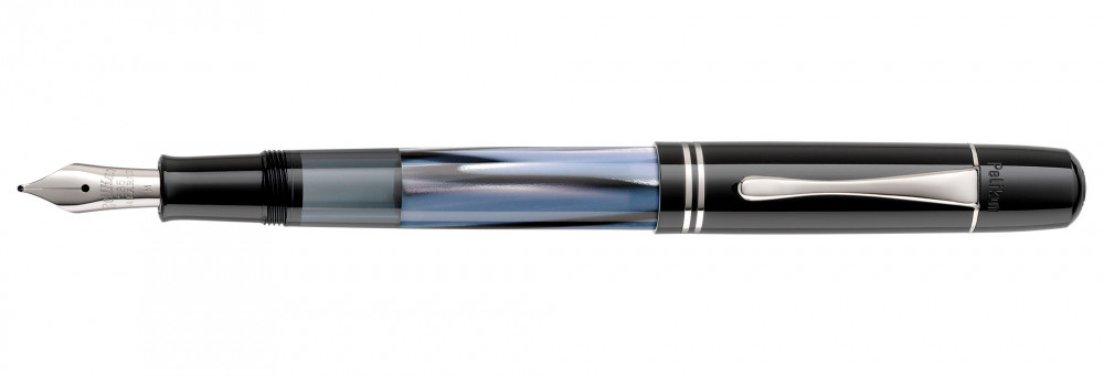 Подарочный набор Pelikan: перьевая ручка Souveran M101N Grey-Blue SE 2019 + чернила, артикул PL811590. Фото 2