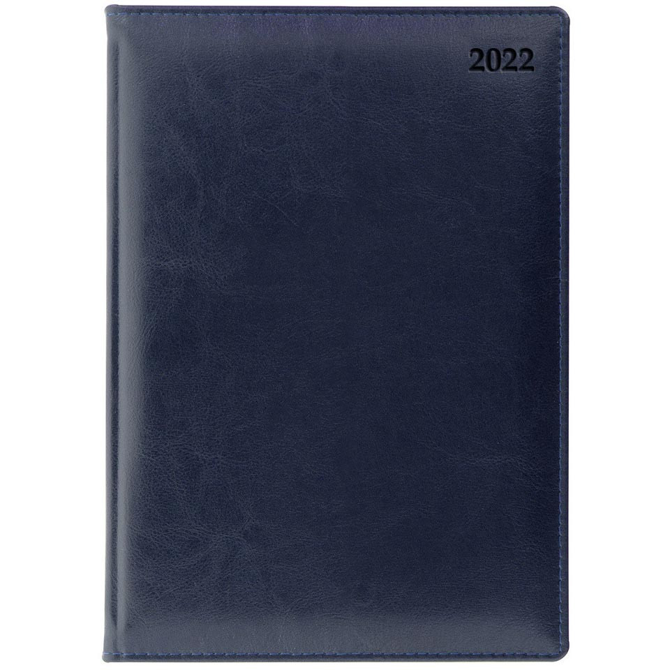 Ежедневник 2022 год Letts Global Deluxe A5 натуральная кожа синий, артикул 822929-2022. Фото 1