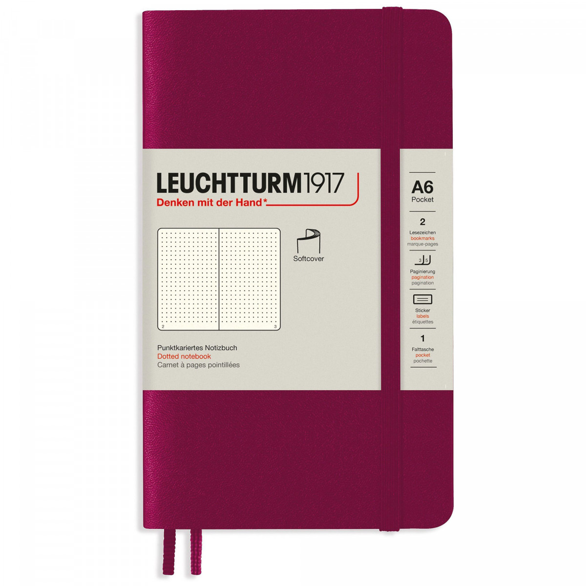 Записная книжка Leuchtturm Pocket A6 Port Red мягкая обложка 123 стр, 362852 Записная книжка Leuchtturm Pocket A6 Port Red мягкая обложка 123 стр, артикул 362852. Фото 1