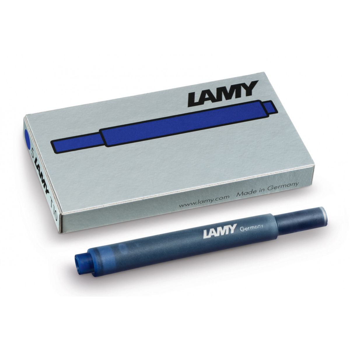 Картриджи с чернилами (5 шт) для перьевой ручки Lamy T10 сине-черный, 1610655 Картриджи с чернилами (5 шт) для перьевой ручки Lamy T10 сине-черный, артикул 1610655. Фото 1