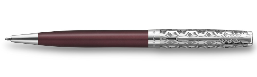 Шариковая ручка Parker Sonnet Premium Metal & Red Lacquer CT, артикул 2119783. Фото 1