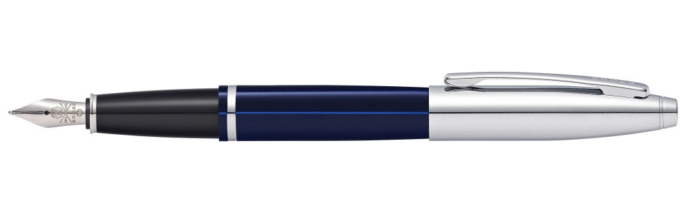 Перьевая ручка Cross Calais Chrome/Blue Lacquer, артикул AT0116-3MS. Фото 2