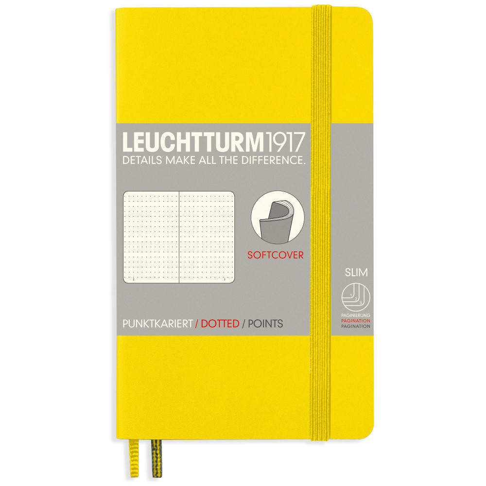 Записная книжка Leuchtturm Pocket A6 Lemon мягкая обложка 123 стр, артикул 355292. Фото 1