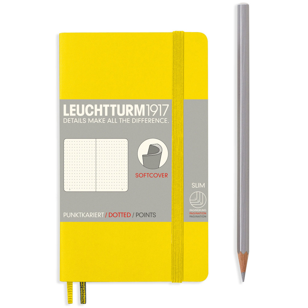Записная книжка Leuchtturm Pocket A6 Lemon мягкая обложка 123 стр, артикул 355292. Фото 2
