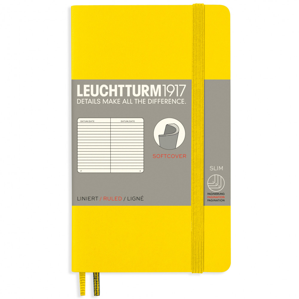 Записная книжка Leuchtturm Pocket A6 Lemon мягкая обложка 123 стр, артикул 355292. Фото 9