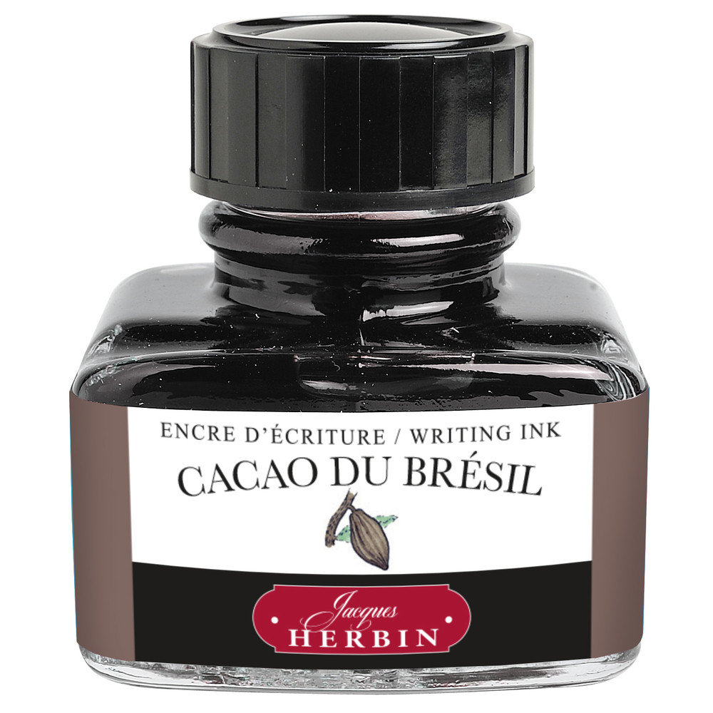 Флакон с чернилами Herbin Cacao du Bresil (серо-коричневый) 30 мл, артикул 13045T. Фото 4