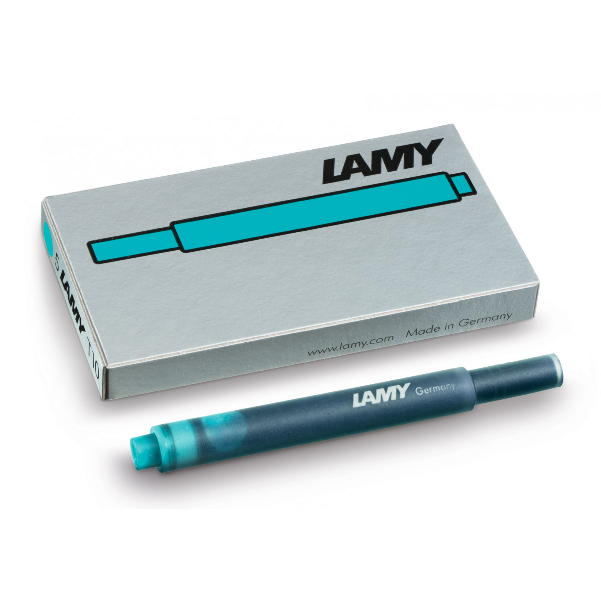 Картриджи с чернилами (5 шт) для перьевой ручки Lamy T10 бирюзовый, артикул 1602741. Фото 1