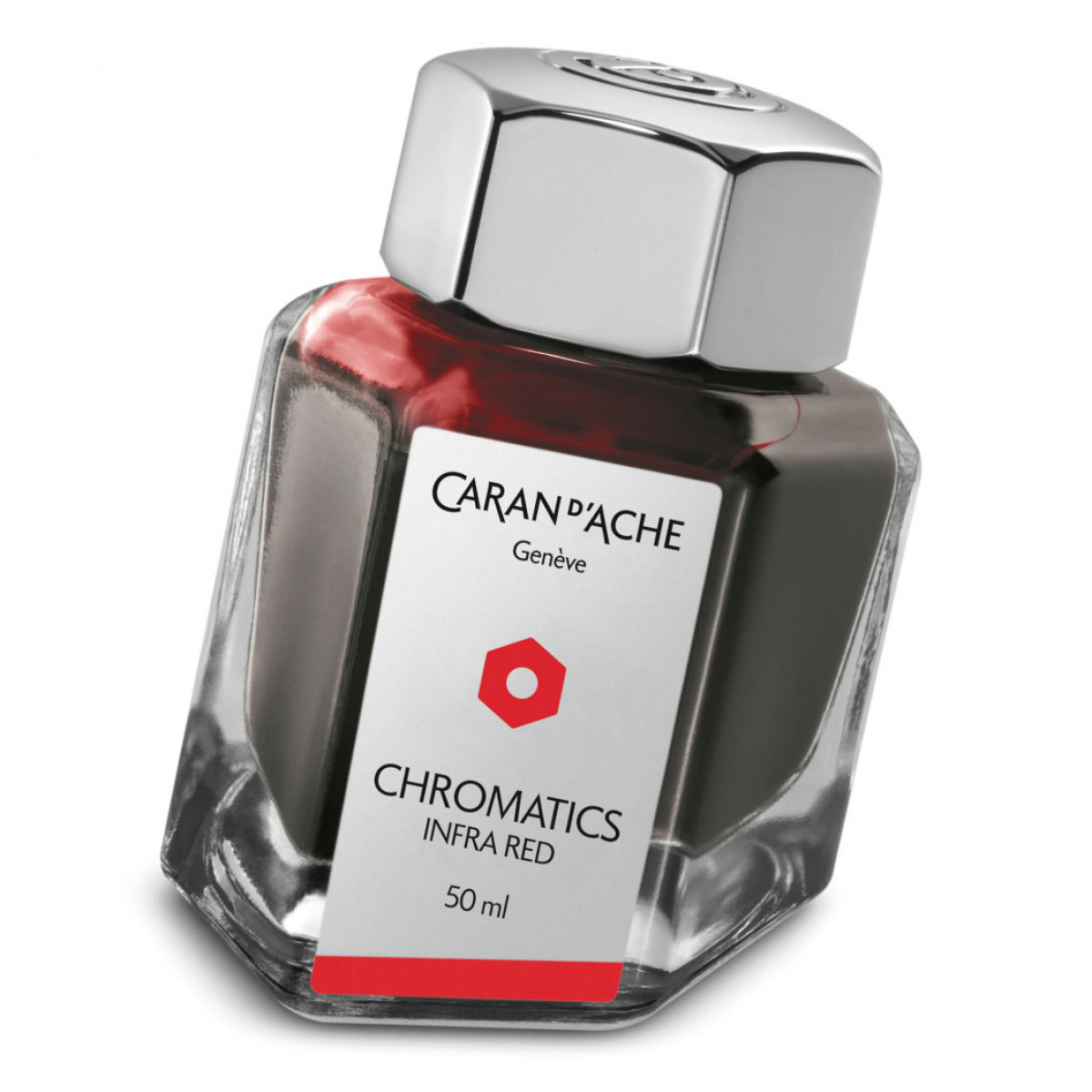 Флакон с чернилами Caran d'Ache Chromatics Infrared красный 50 мл, 8011.070 Флакон с чернилами Caran d'Ache Chromatics Infrared красный 50 мл, артикул 8011.070. Фото 1