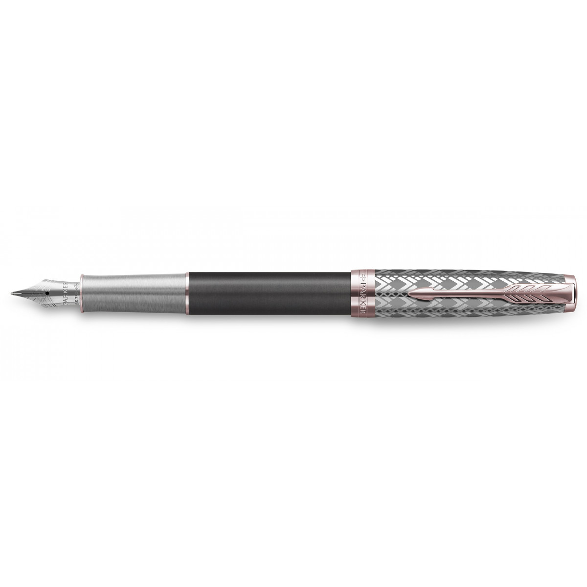 Перьевая ручка Parker Sonnet Premium Metal & Grey Lacquer PGT, артикул 2119788. Фото 1