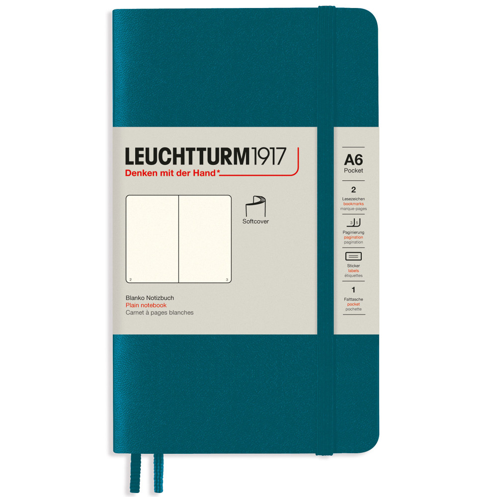 Записная книжка Leuchtturm Pocket A6 Pacific Green мягкая обложка 123 стр, артикул 362854. Фото 8