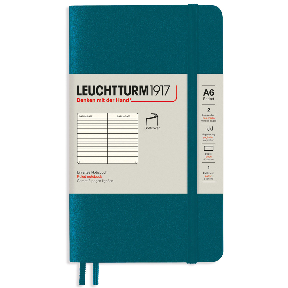 Записная книжка Leuchtturm Pocket A6 Pacific Green мягкая обложка 123 стр, артикул 362854. Фото 9