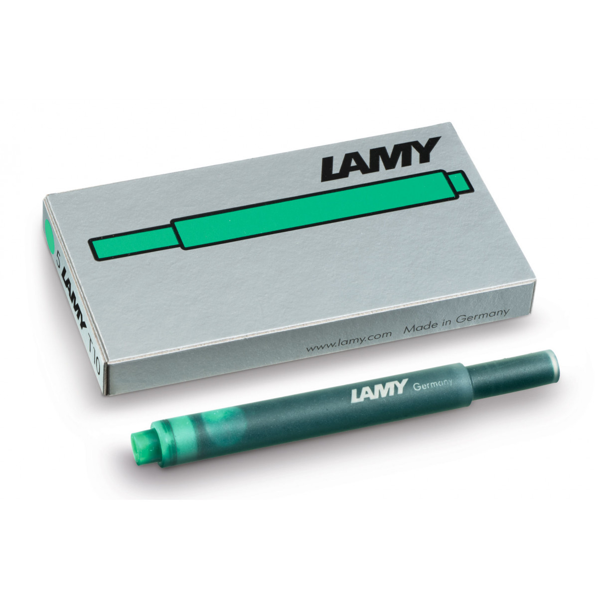 Картриджи с чернилами (5 шт) для перьевой ручки Lamy T10 зеленый, 1611478 Картриджи с чернилами (5 шт) для перьевой ручки Lamy T10 зеленый, артикул 1611478. Фото 1