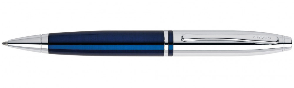 Шариковая ручка Cross Calais Chrome/Blue Lacquer, артикул AT0112-3. Фото 1