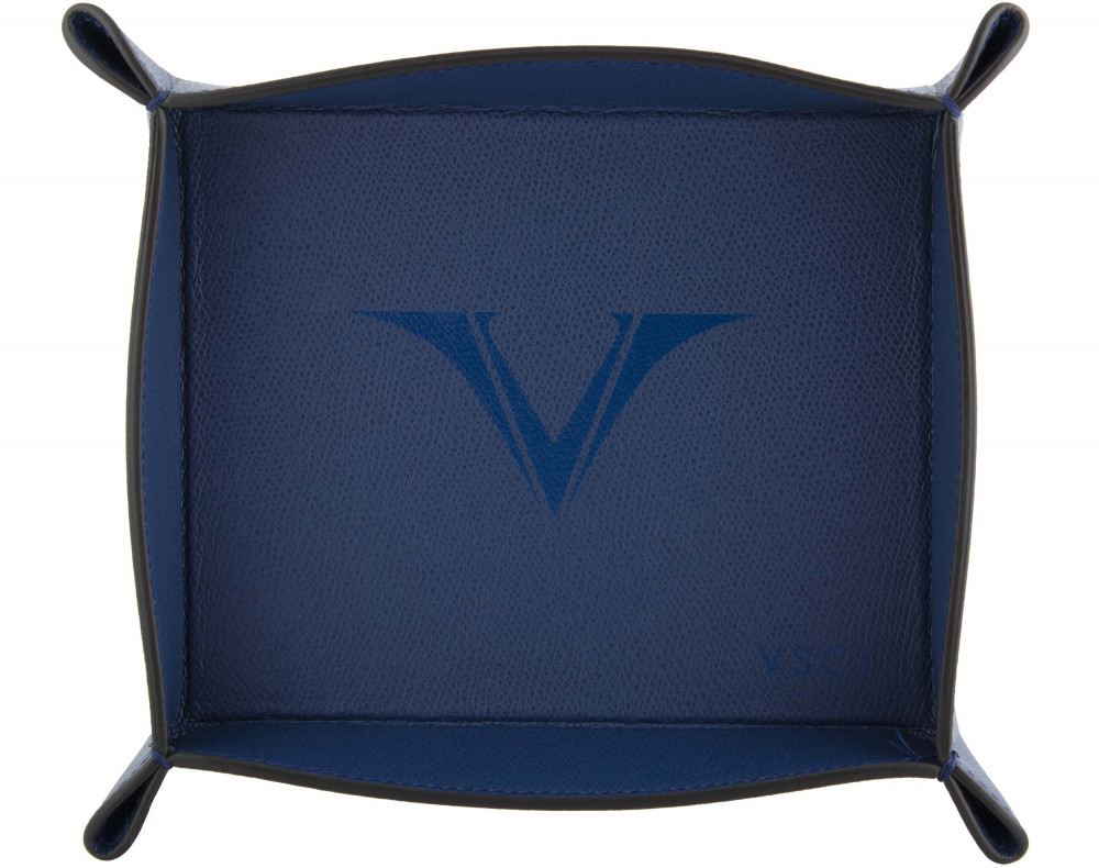 Кожаный лоток для аксессуаров Visconti VSCT синий, артикул KL12-02. Фото 2