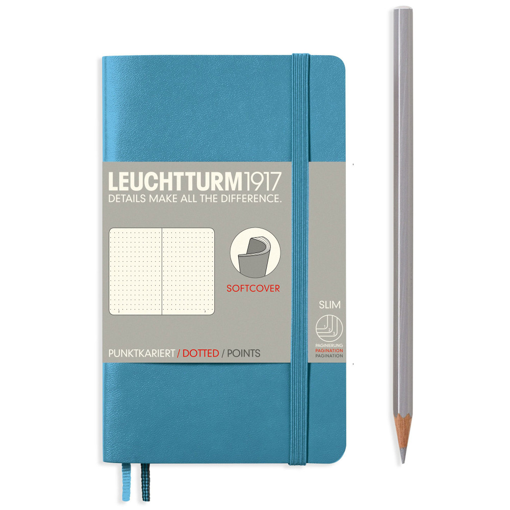 Записная книжка Leuchtturm Pocket A6 Nordic Blue мягкая обложка 123 стр, артикул 355305. Фото 2
