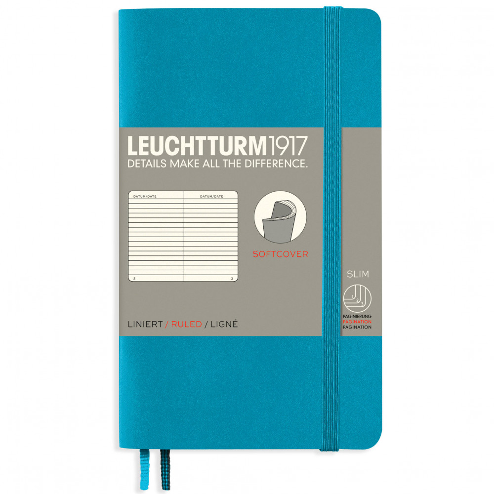 Записная книжка Leuchtturm Pocket A6 Nordic Blue мягкая обложка 123 стр, артикул 355305. Фото 9