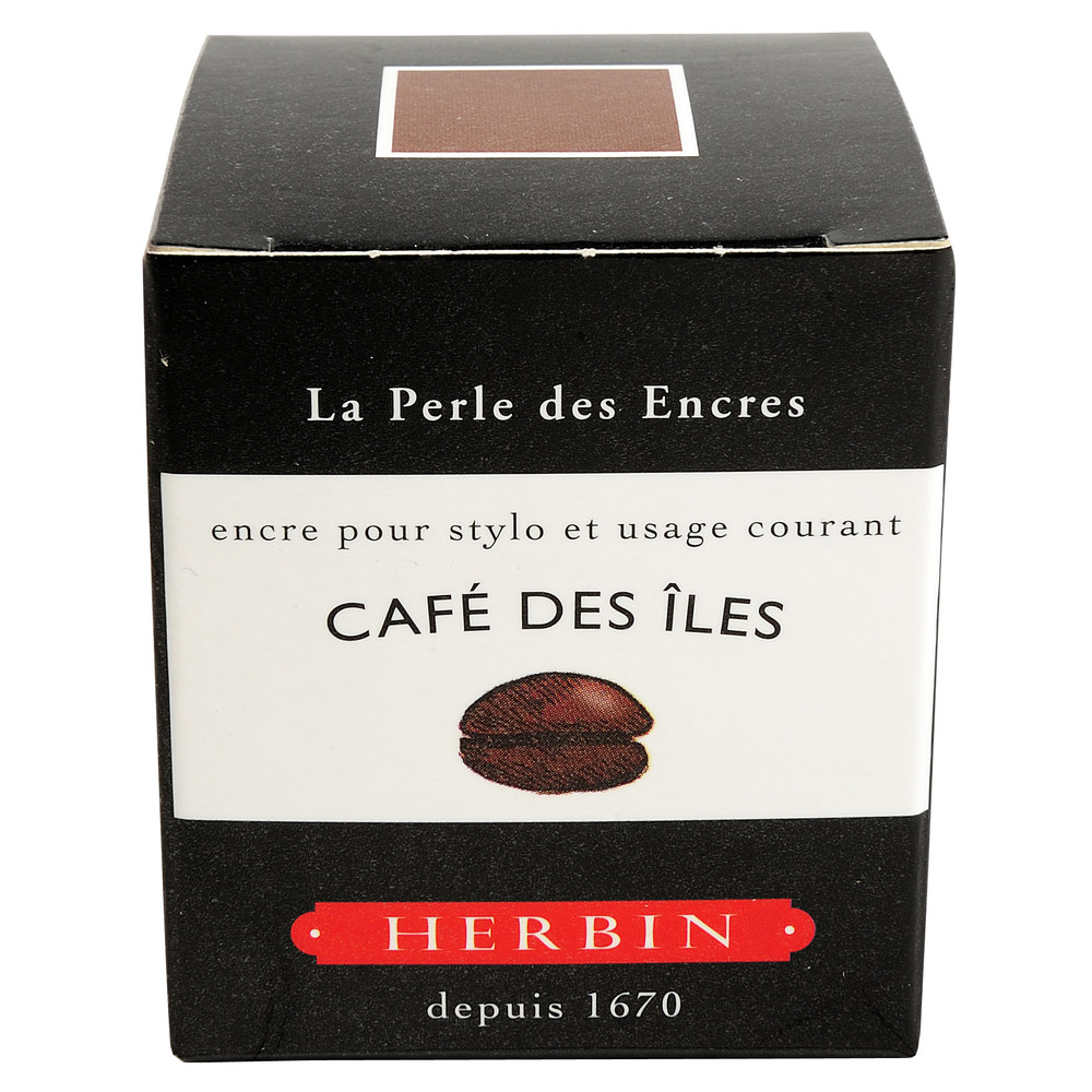 Флакон с чернилами Herbin Cafe des iles (светло-коричневый) 30 мл, артикул 13046T. Фото 3