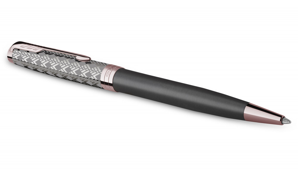 Шариковая ручка Parker Sonnet Premium Metal & Grey Lacquer PGT, артикул 2119791. Фото 2
