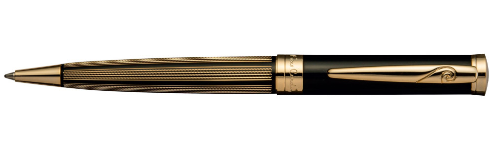 Шариковая ручка Pierre Cardin Tresor Black Lacquer GT рифленый рисунок, артикул PC7212BP. Фото 1
