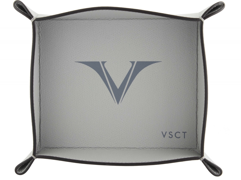 Кожаный лоток для аксессуаров Visconti VSCT серый, артикул KL12-03. Фото 2