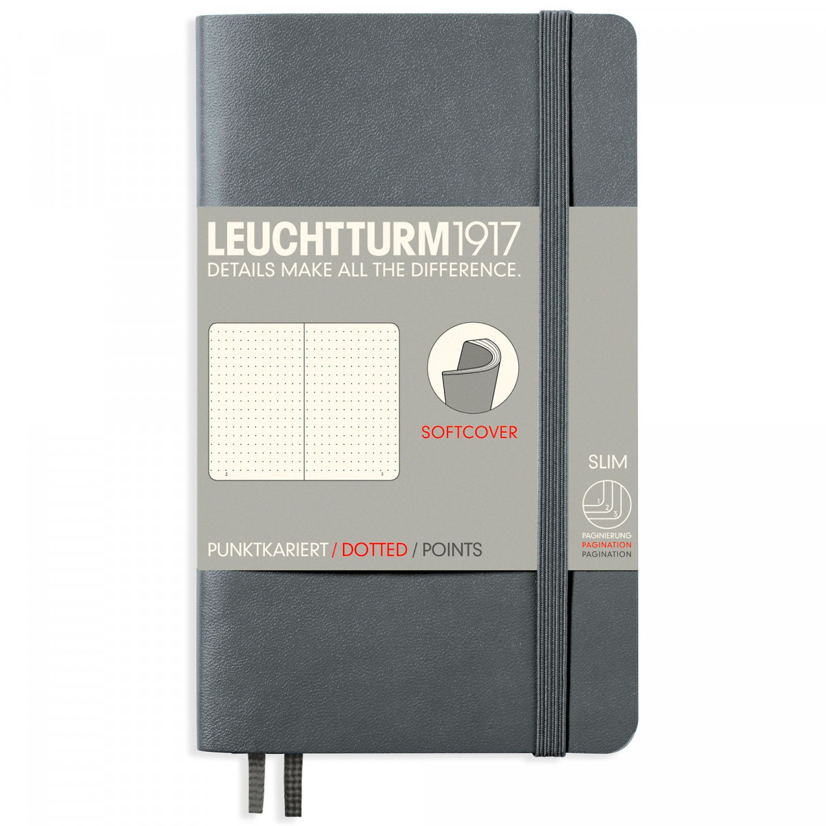Записная книжка Leuchtturm Pocket A6 Anthracite мягкая обложка 123 стр, 355317 Записная книжка Leuchtturm Pocket A6 Anthracite мягкая обложка 123 стр, артикул 355317. Фото 1