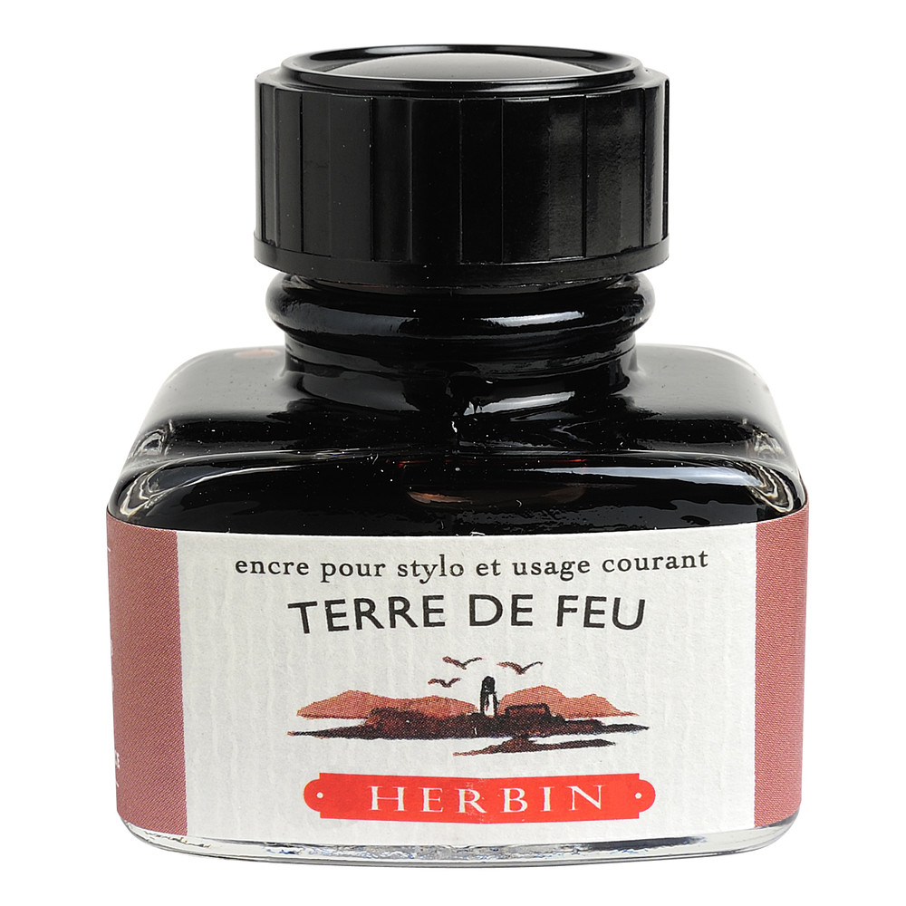 Флакон с чернилами Herbin Terre de feu (красно-коричневый) 30 мл, артикул 13047T. Фото 1