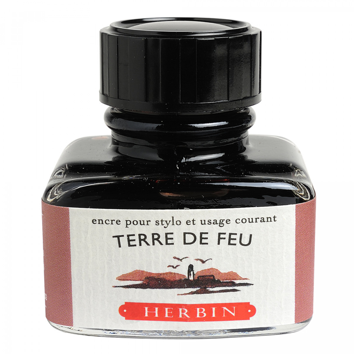 Флакон с чернилами Herbin Terre de feu (красно-коричневый) 30 мл, 13047T Флакон с чернилами Herbin Terre de feu (красно-коричневый) 30 мл, артикул 13047T. Фото 1