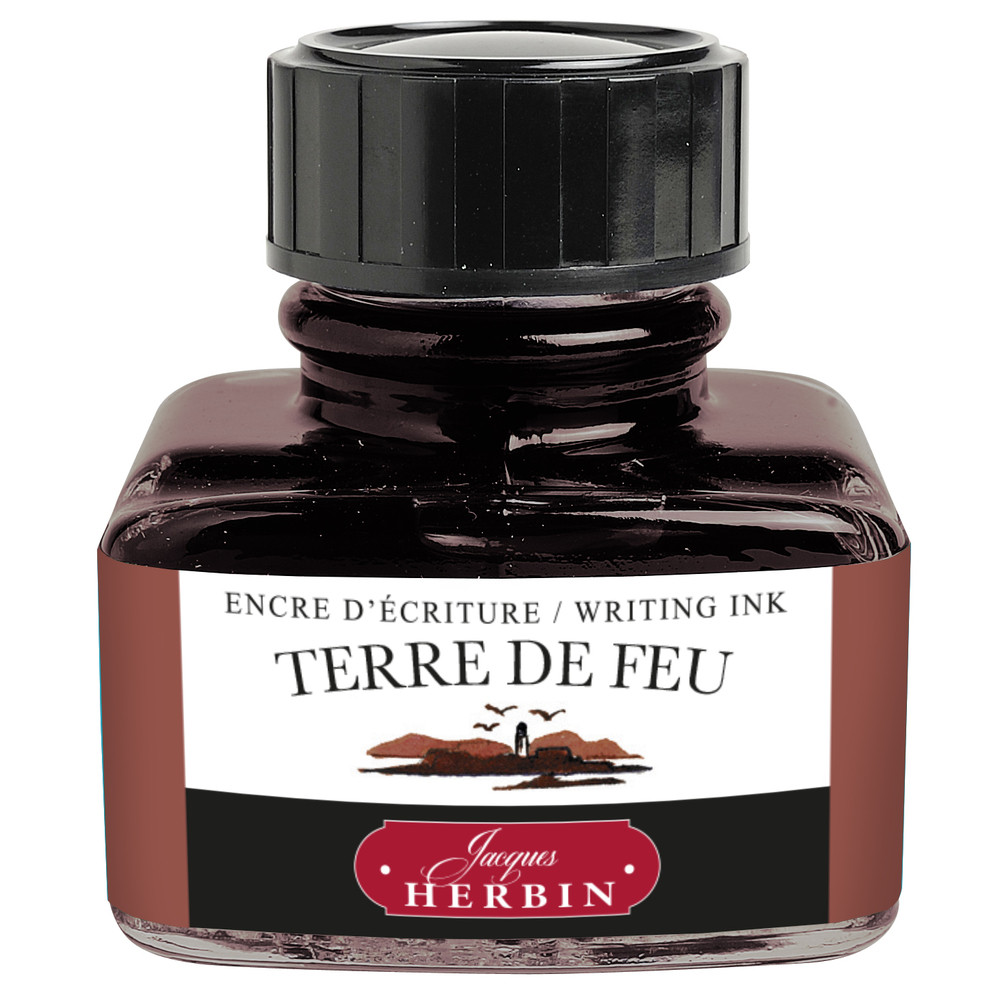 Флакон с чернилами Herbin Terre de feu (красно-коричневый) 30 мл, артикул 13047T. Фото 4