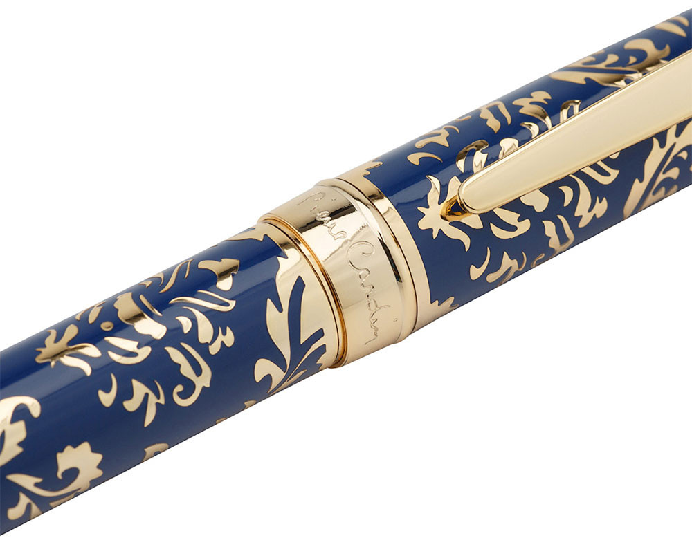 Перьевая ручка Pierre Cardin Renaissance синий лак гравировка с позолотой, артикул PC8302FP. Фото 4