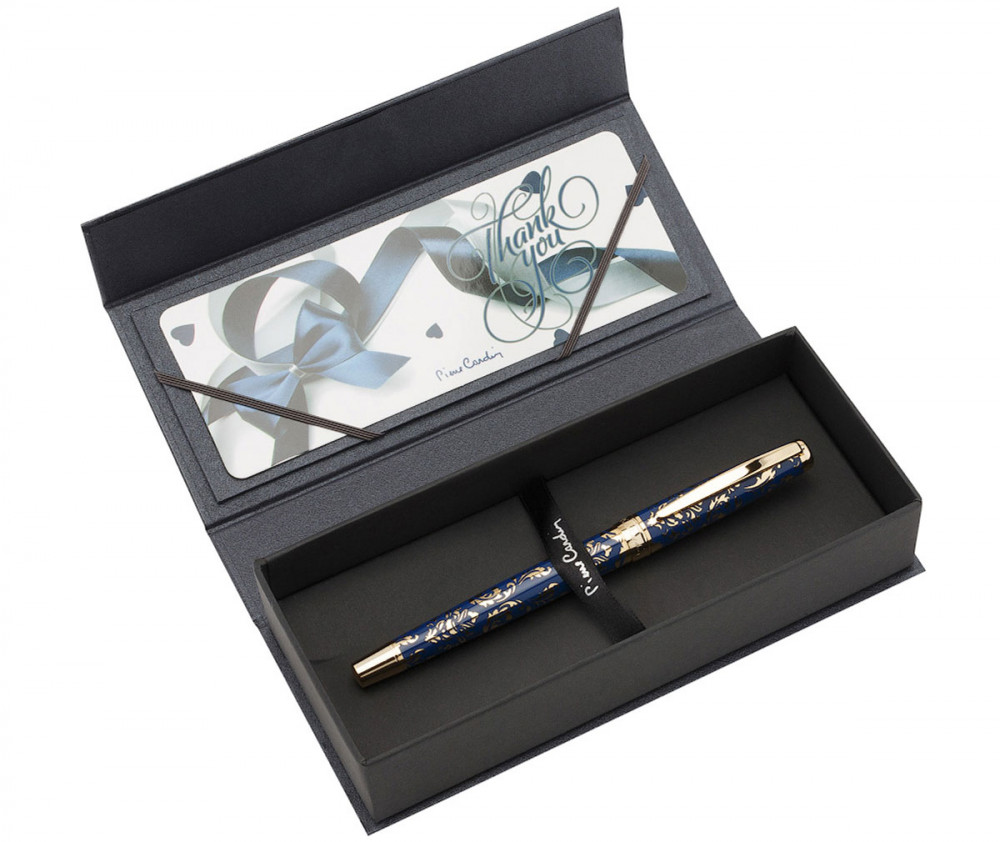 Перьевая ручка Pierre Cardin Renaissance синий лак гравировка с позолотой, артикул PC8302FP. Фото 7