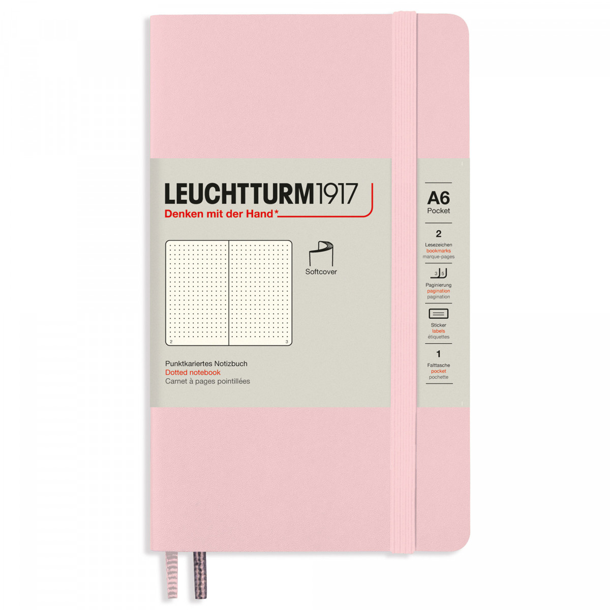 Записная книжка Leuchtturm Pocket A6 Powder мягкая обложка 123 стр, артикул 363946. Фото 1