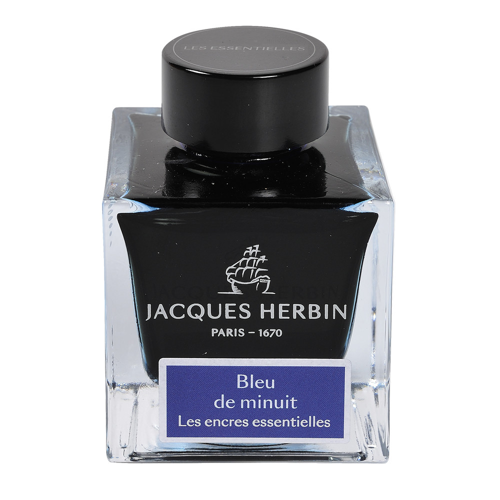 Флакон с чернилами J. Herbin Bleu de Minuit (синий) 50 мл, артикул 13119JT. Фото 1